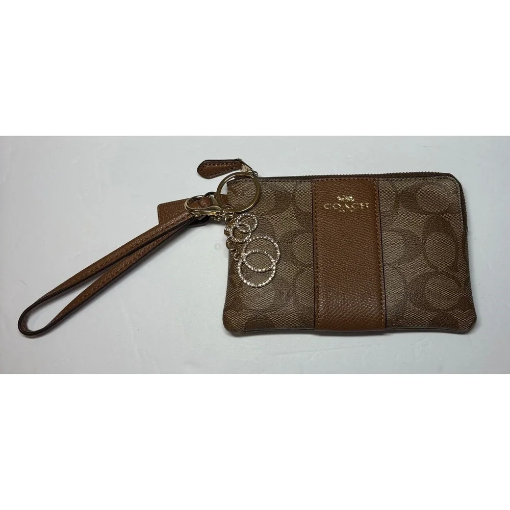 Coach Brown‎ Wristlet-NWT